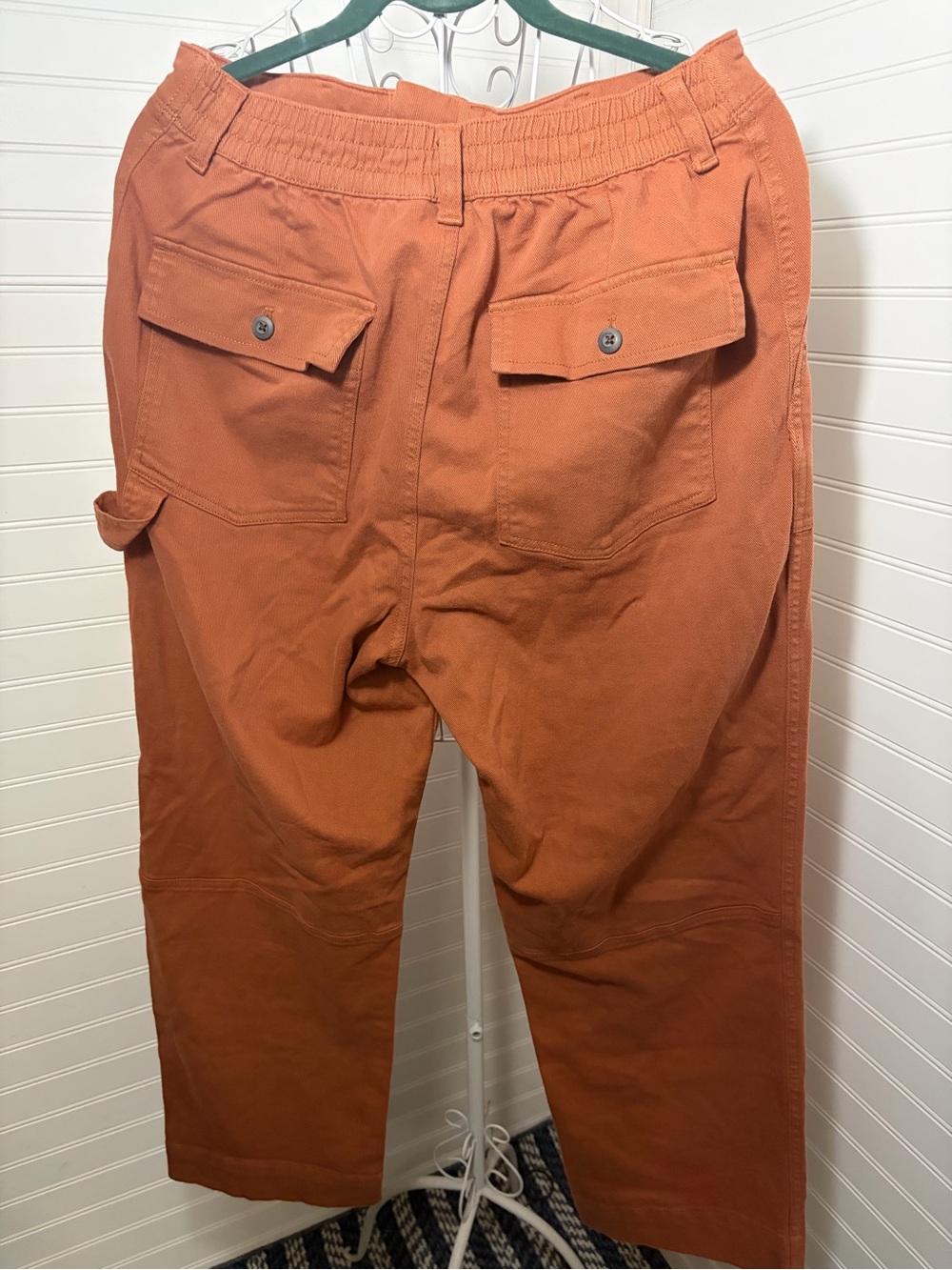 GAP Women's Cropped Chino Pants in Rust Orange - Picture 4 of 8